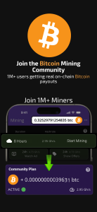 اسکرین شات 1 برنامه Bitcoin Mining (Crypto Miner)