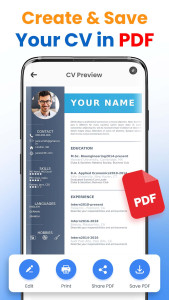 اسکرین شات 3 برنامه Resume Builder PDF - CV Maker
