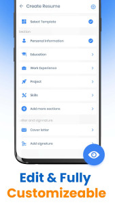 اسکرین شات 4 برنامه Resume Builder PDF - CV Maker