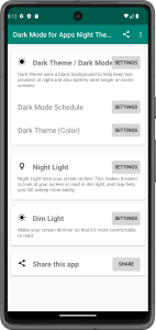 اسکرین شات 3 برنامه Dark Mode for Apps Night Theme