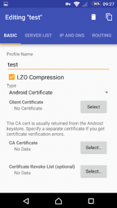 اسکرین شات 1 برنامه OpenVPN for Android