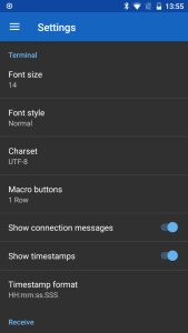 اسکرین شات 6 برنامه Serial Bluetooth Terminal