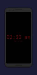 اسکرین شات 1 برنامه Night Clock (Digital Clock)