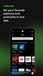 اسکرین شات 1 برنامه radio.net - Live FM radio
