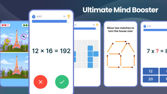 اسکرین شات 2 بازی Brain Games: Math and IQ Test
