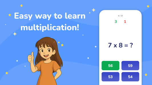 اسکرین شات 7 بازی Multiplication Games Math quiz