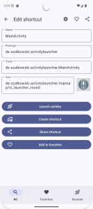 اسکرین شات 2 برنامه Activity Launcher