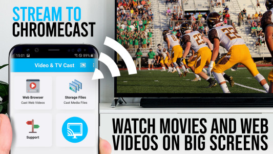 اسکرین شات 1 برنامه TV Cast for Chromecast