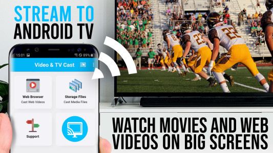 اسکرین شات 1 برنامه TV Cast for Android TV