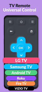 اسکرین شات 1 برنامه Remote + LG, Roku, Fire TV