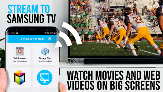 اسکرین شات 1 برنامه TV Cast for Samsung TV