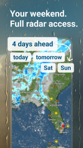 اسکرین شات 2 برنامه Weather & Radar Forecast