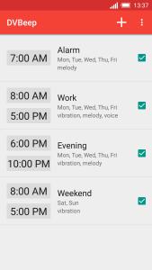 اسکرین شات 1 برنامه Speaking clock DVBeep