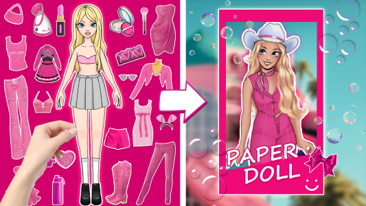 اسکرین شات 4 بازی Magic Paper Dolls Dress Up DIY