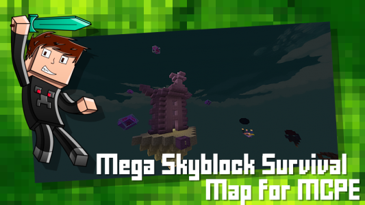 اسکرین شات 4 برنامه Mega Skyblock Survival Map for