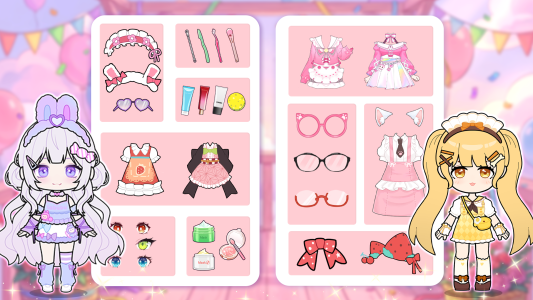 اسکرین شات 5 بازی Doll Makeup: Dress up for kids