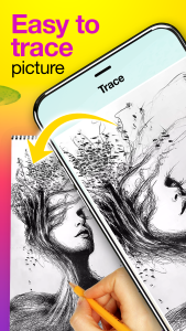 اسکرین شات 3 برنامه AR drawing app: Paint & sketch