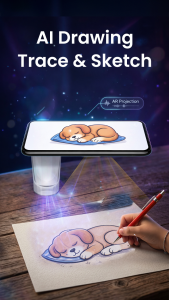 اسکرین شات 1 برنامه AI Drawing : Trace & Sketch