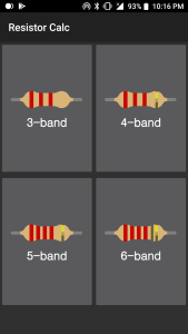 اسکرین شات 1 برنامه Resistor calculator