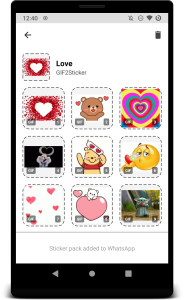 اسکرین شات 1 برنامه GIF2Sticker Animated Stickers