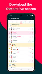 اسکرین شات 1 برنامه Flashscore: Live Scores & News