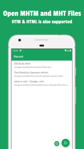 اسکرین شات 1 برنامه MHT & MHTML Viewer, Reader