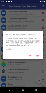 اسکرین شات 4 برنامه EXA System App Remover (ROOT)