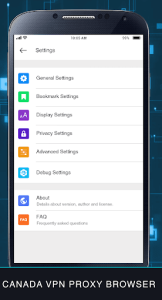 اسکرین شات 4 برنامه Canada Unblock Proxy Browser - VPN Private Browser