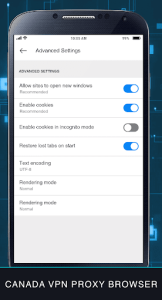 اسکرین شات 5 برنامه Canada Unblock Proxy Browser - VPN Private Browser
