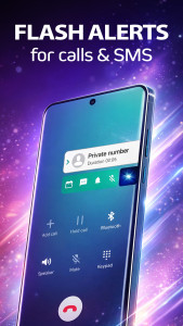 اسکرین شات 2 برنامه Flash Alerts: Calls & Messages