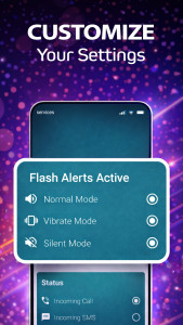 اسکرین شات 7 برنامه Flash Alerts: Calls & Messages