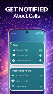 اسکرین شات 3 برنامه Flash Alerts: Calls & Messages