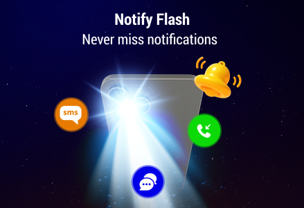 اسکرین شات 2 برنامه Flash Alert: Flashlight & LED