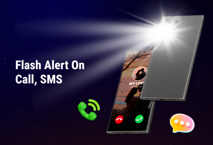 اسکرین شات 1 برنامه Flash Alert: Flashlight & LED