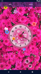 اسکرین شات 5 برنامه Flower Live Wallpaper Clock 4K
