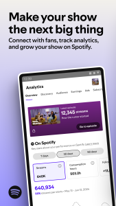 اسکرین شات 1 برنامه Spotify for Creators