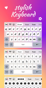 اسکرین شات 3 برنامه Fonts Keyboard Themes & Emoji