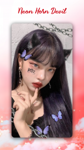 اسکرین شات 4 برنامه Neon Horns Devil Photo Editor