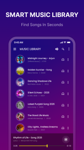 اسکرین شات 2 برنامه Music Player - MP3 Player