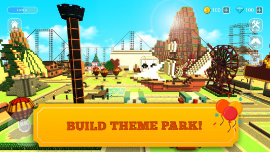 اسکرین شات 1 بازی Roller Coaster Craft: Blocky Building & RCT Games