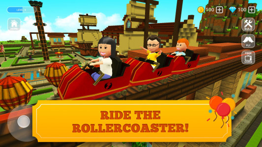 اسکرین شات 2 بازی Roller Coaster Craft: Blocky Building & RCT Games