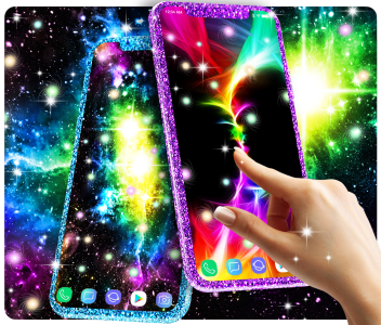 اسکرین شات 3 برنامه Glowing live wallpaper