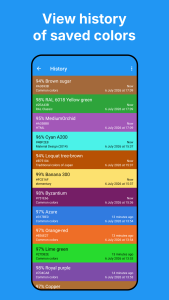 اسکرین شات 3 برنامه Color Picker: Find Name & Code