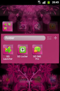 اسکرین شات 5 برنامه Pink Flowers Theme GO Launcher