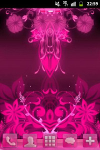 اسکرین شات 1 برنامه Pink Flowers Theme GO Launcher
