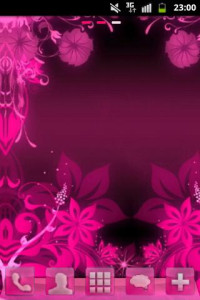 اسکرین شات 3 برنامه Pink Flowers Theme GO Launcher
