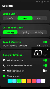 اسکرین شات 5 برنامه Speedometer: GPS Speedometer