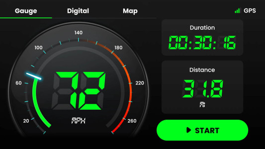 اسکرین شات 6 برنامه Speedometer: GPS Speedometer