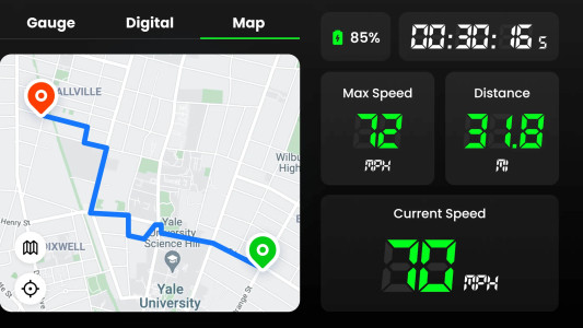 اسکرین شات 7 برنامه Speedometer: GPS Speedometer