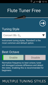 اسکرین شات 3 برنامه Flute Tuner